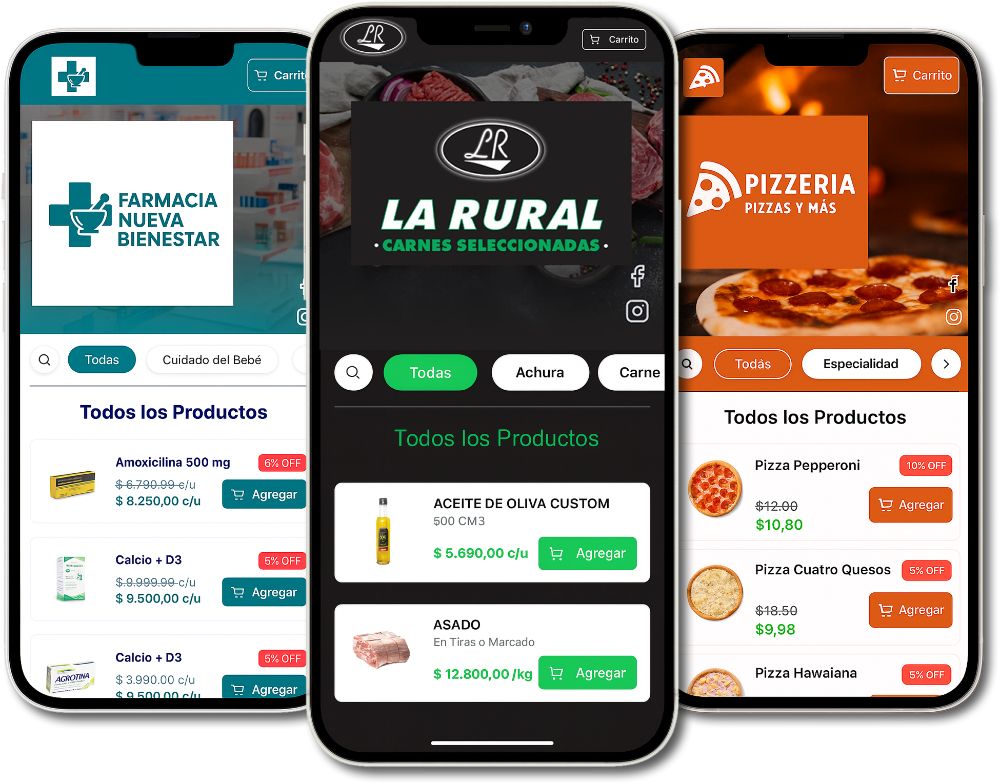 Tienda online en celular